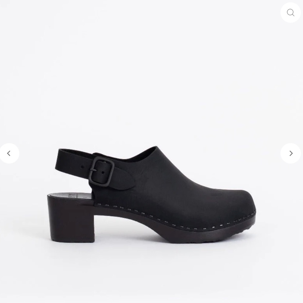 Bryr Daphne block heel in Monochrome Black size 8